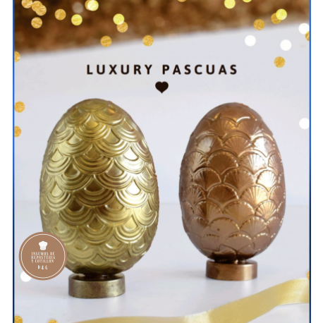 Molde Huevo de Pascua Acetato LUXURY ESCAMAS 15 cm - Set x 2 - PARPEN